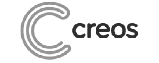 Logo von Creos, bestehend aus einem stilisierten 