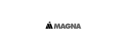Logo von Magna, bestehend aus einer stilisierten Person über dem Wort 