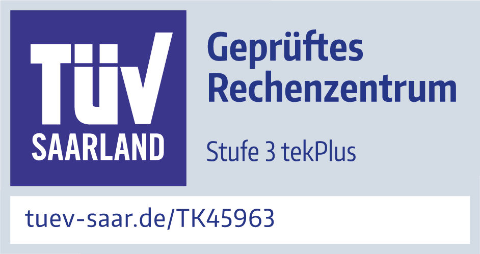 Logo des TÜV Saarland mit der Aufschrift 