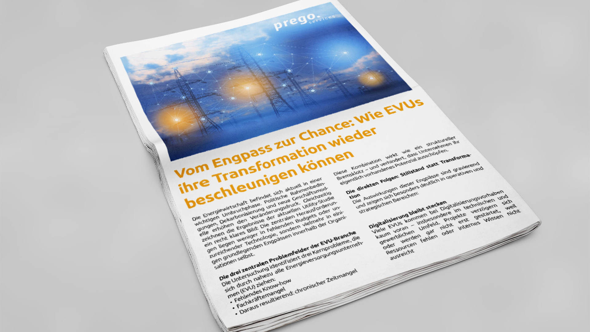 Eine Zeitung mit dem Titel 